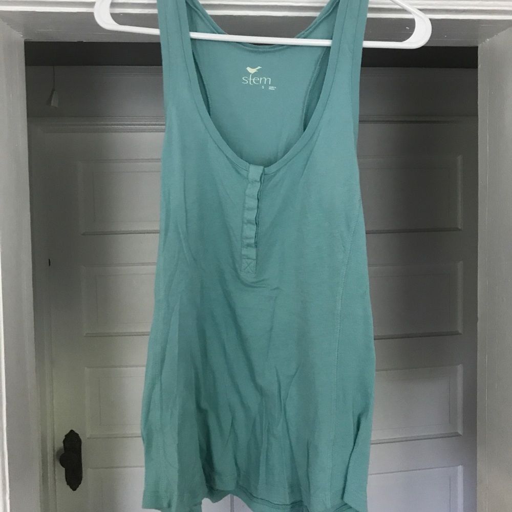 Nordstrom Stem racerback tank in teal sz S